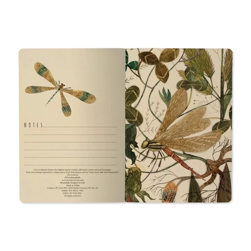 3 for $15 NEW BV by Bruno Visconti Soft Touch A5 Notebook - Spring Greens